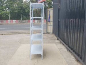 5-Shelf Steel Shelving Unit, White
