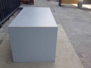 2-drawer desk, gray MDF frame, 75 cm high