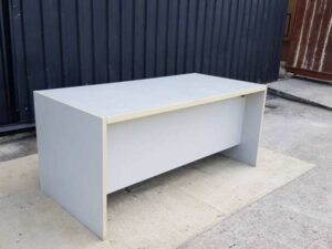 2-drawer desk, gray MDF frame, 75 cm high