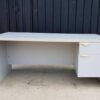2-drawer desk, gray MDF frame, 75 cm high