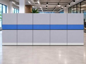 Double-layered partition, completely opaque.