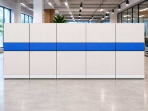 Double-layered partition, completely opaque.