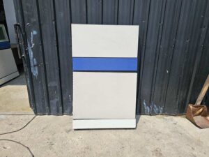 Double-layered partition, completely opaque.