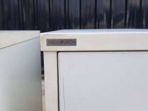 White 2-drawer filing cabinet, ROCKWORTH brand
