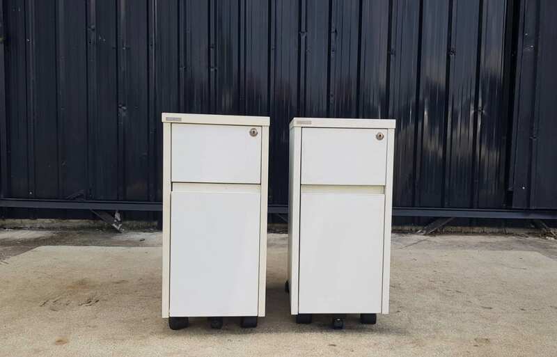White 2-drawer filing cabinet, ROCKWORTH brand
