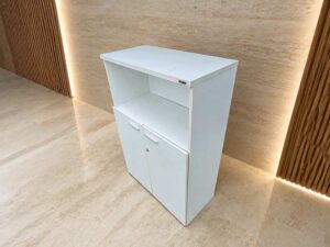 FURRADEC White 2-Door Cabinet with 1 Shelf