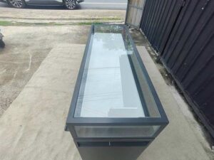 Glass display case, jewelry cabinet with 12 drawers.