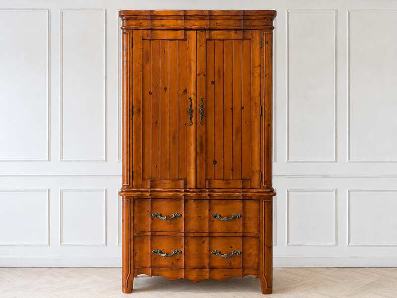 Wooden wardrobe with 2 doors and 2 drawers (1)