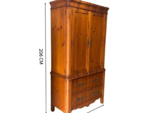 Wooden wardrobe with 2 doors and 2 drawers (1)