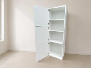 Tall 3-door cabinet, white