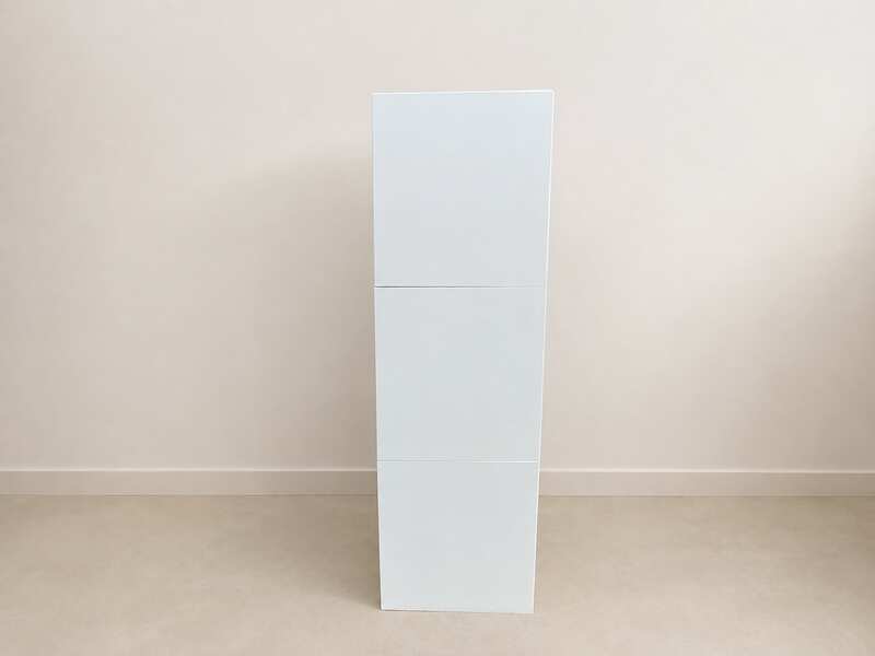 Tall 3-door cabinet, white