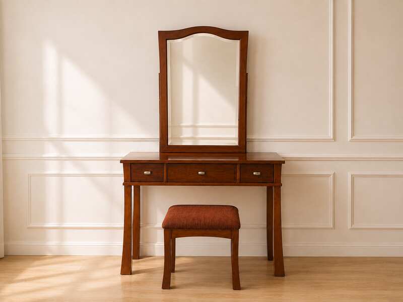 3-Drawer Dressing Table + Stool (1)