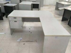 Modernform L-Shaped Corner Office Desk, White, 150 cm