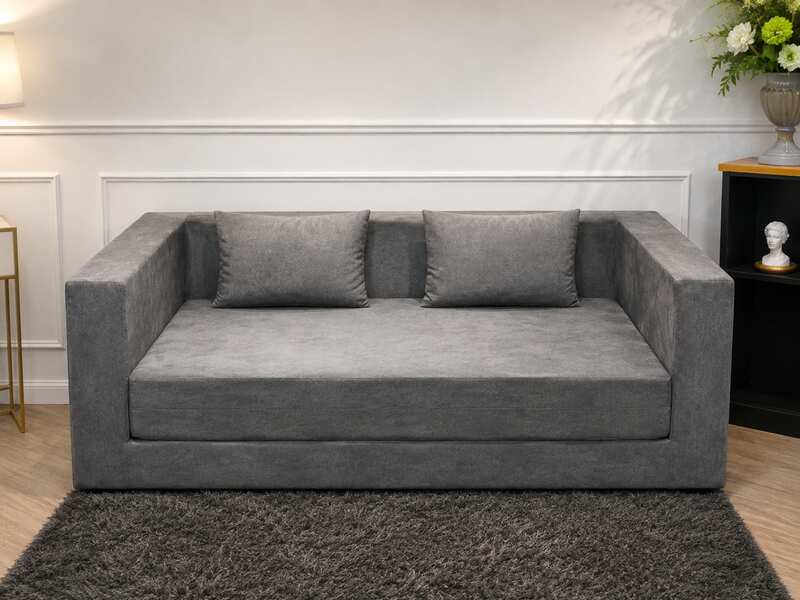 Velvet Sofa Bed with Adjustable Backrest (Brand New)_KQ72295OXW_L8UU5VM7EP