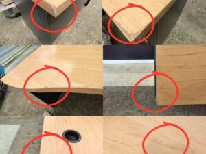 Contoured Desk with 2 Drawers