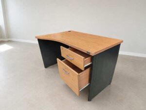 Contoured Desk with 2 Drawers