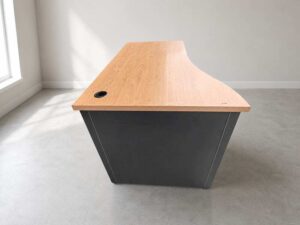 Contoured Desk with 2 Drawers