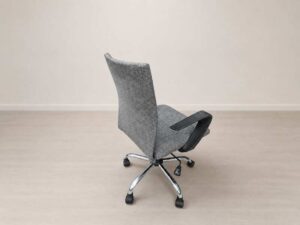 Grey fabric-upholstered chair