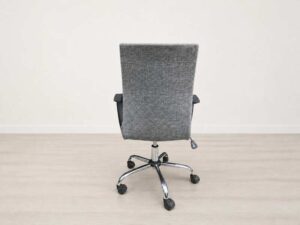 Grey fabric-upholstered chair