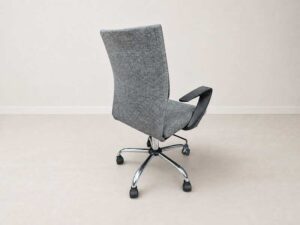 Grey fabric-upholstered chair