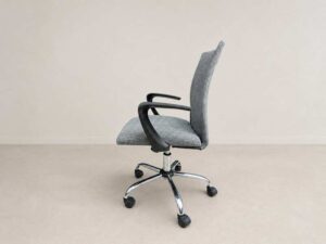 Grey fabric-upholstered chair
