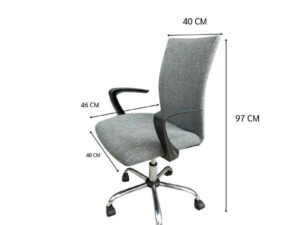Grey fabric-upholstered chair