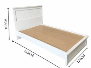 KONCEPT MONETA 3.5 ft Bed Frame, White