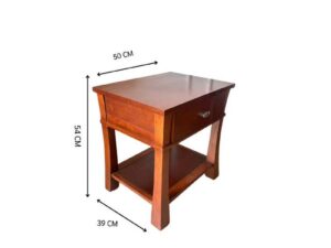 Classic wooden table with 1 drawer and a shelf (1)