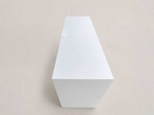 White 6-Compartment TV Stand