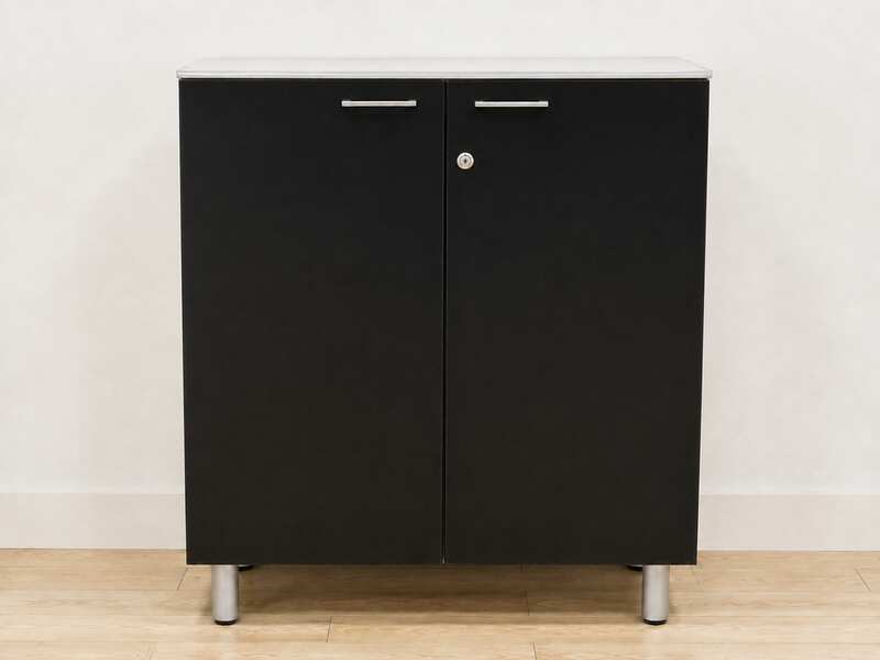 SOHO Brand 2-Door Filing Cabinet (Black)