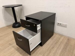 Furnine 2-Drawer Filing Cabinet (Black)