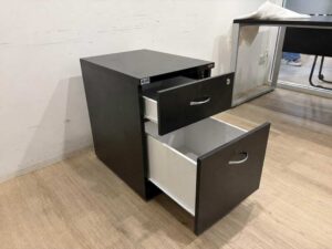 Furnine 2-Drawer Filing Cabinet (Black)