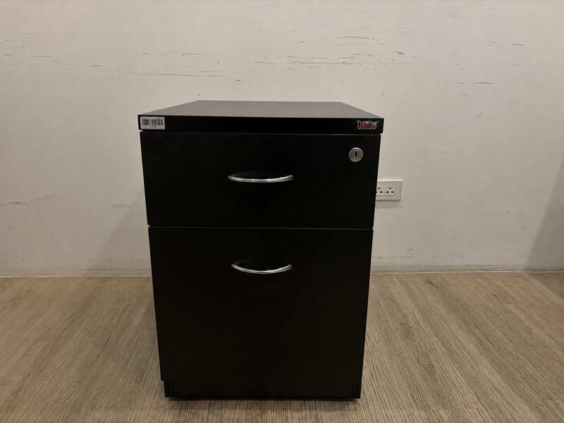 Furnine 2-Drawer Filing Cabinet (Black)