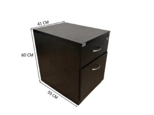 Furnine 2-Drawer Filing Cabinet (Black)