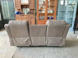3-Seater Sofa with Soft Brown Fabric Upholstery (1)