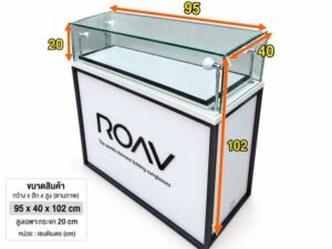 White glass display cabinet with 2 storage compartments (3)