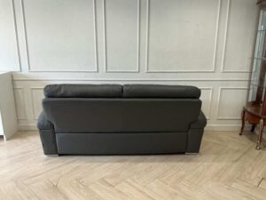 2-Seater Genuine Leather Sofa (Contact Areas), Dark Grey (1)