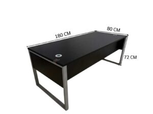 Executive Desk with Black Metal Legs (2)